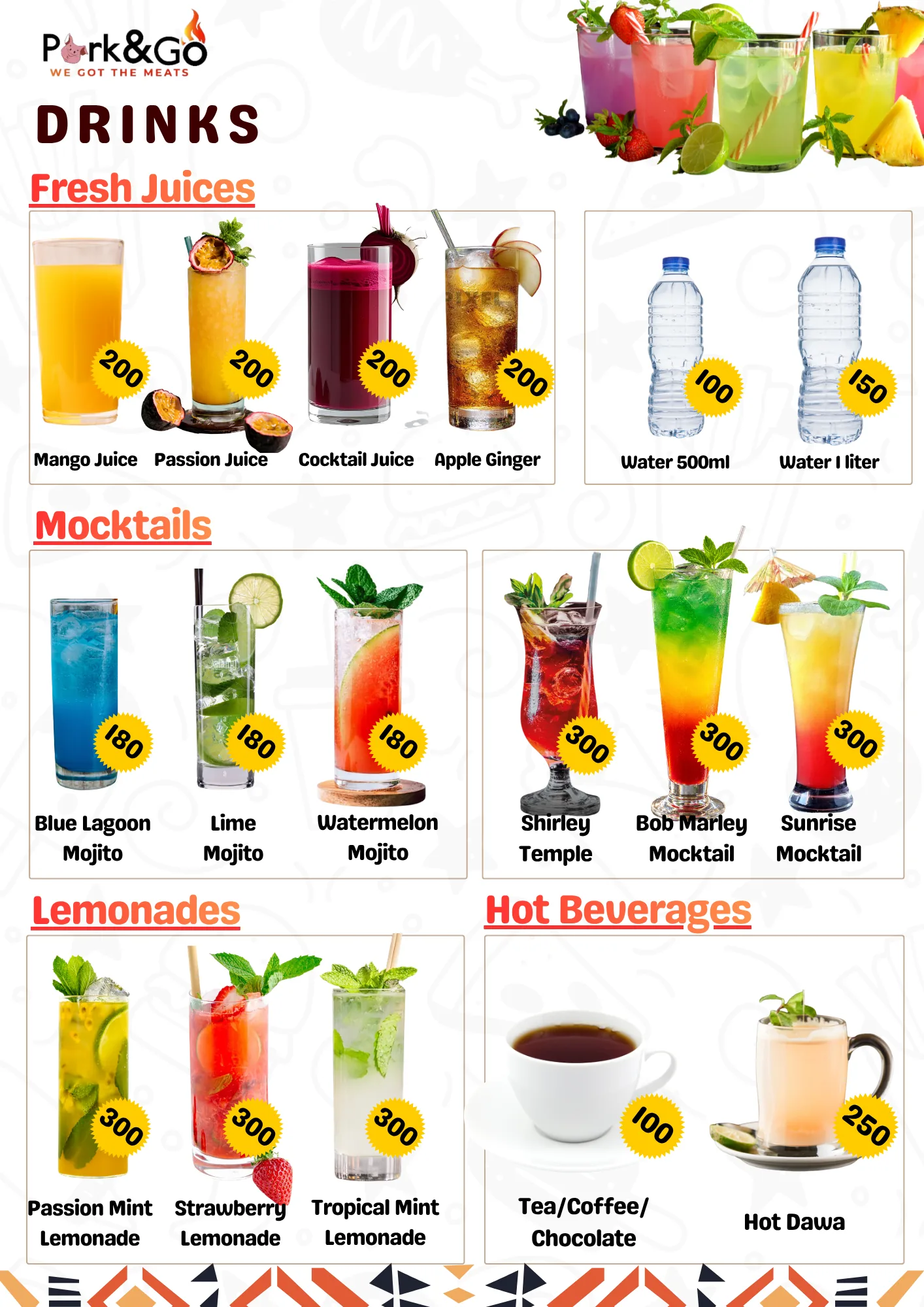 Menu: Drinks